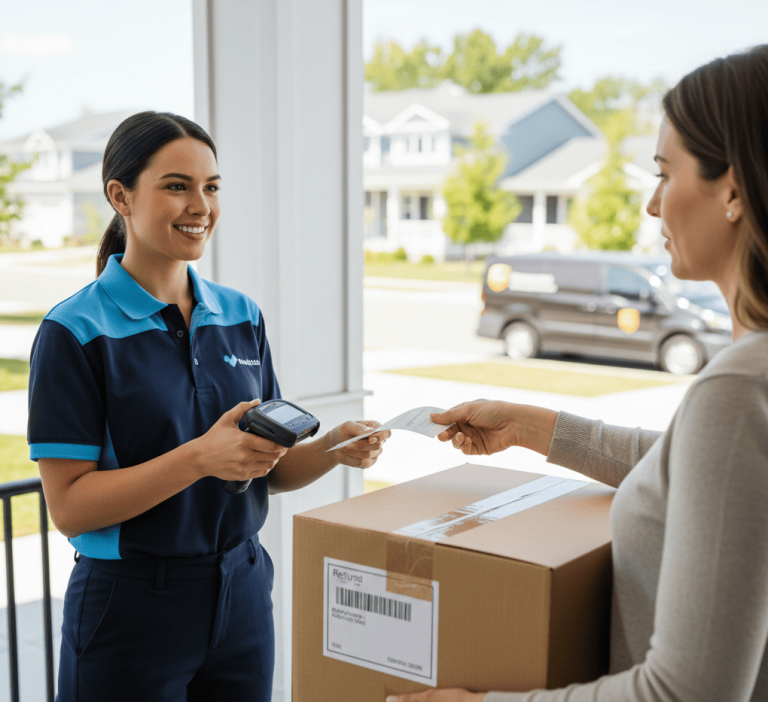 Optimised returns and reverse logistics process for online stores